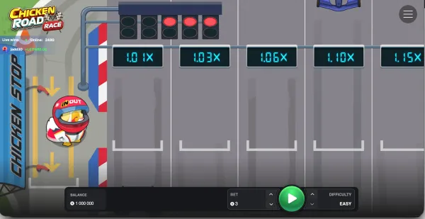 Chicken Road Race game hero screen
